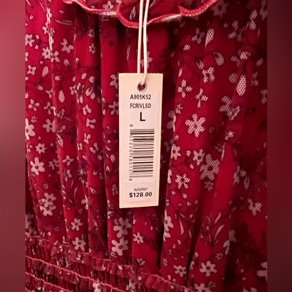 Max Studio, Woman’s Dress , Large , Red Floral Print. NWT - Picture 4 of 4